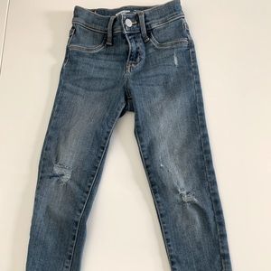 Old Navy ballerina leggings Jeans Denim Raw Hem Cropped Sz 7